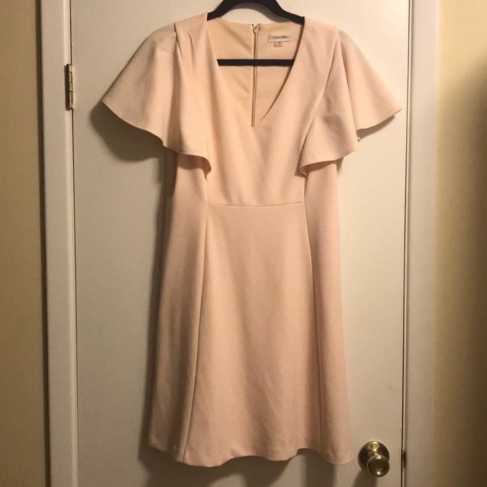 Calvin Klein pale pink dress